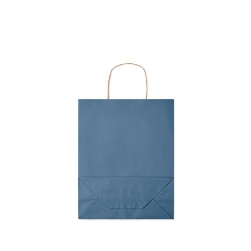 Medium gekleurde papieren tas blauw