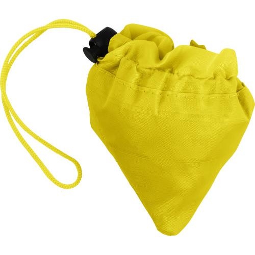 Opvouwbare polyester (210D) boodschappentas geel