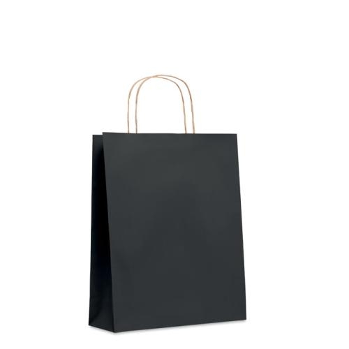 Medium gekleurde papieren tas zwart